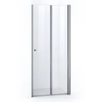 Maxaro Zircon Comfort Douchedeur | 90 cm Chroom Helder glas Vouwdeur