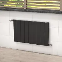 Maxaro Jupiter Designradiator | 85x50 cm Mat zwart 799 Watt Aluminium Centrale verwarming