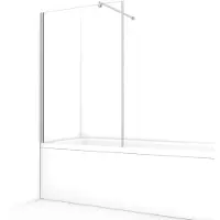 Maxaro Zircon Comfort Badwand 90cm Chroom Helder Glas | Badwand | Badwand Glas | Badscherm | Glazen Badwand