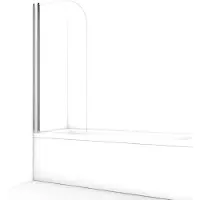 Maxaro Zircon Comfort Badwand 70cm Chroom Draaibaar Helder Glas | Badwand | Badwand Glas | Badscherm | Glazen Badwand