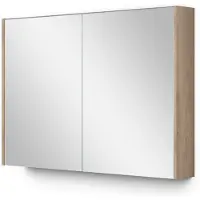 Maxaro Spiegelkast Met Verlichting Modulo 100x70cm Lichtbruin Eiken