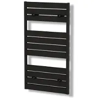 Maxaro Pluto Handdoekradiator | 60x120 cm Mat zwart 749 Watt Aluminium Centrale verwarming
