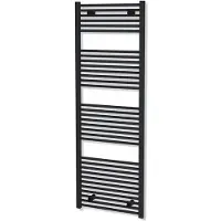 Maxaro Mars Handdoekradiator | 60x170 cm Mat zwart 875 Watt Staal Centrale verwarming