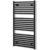 Maxaro Zeus Handdoekradiator | 60x120 cm Mat zwart 1160 Watt Aluminium Centrale verwarming