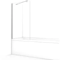 Maxaro Zircon Comfort Badwand 75cm Chroom Helder Glas | Badwand | Badwand Glas | Badscherm | Glazen Badwand
