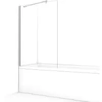 Maxaro Zircon Comfort Badwand | 90 cm Chroom Helder glas
