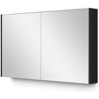 Maxaro Spiegelkast Met Verlichting Modulo 120x70cm Mat Zwart Badkamer Spiegelkast | Spiegelkast Badkamer | Spiegelkast met Verlichting