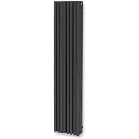 Maxaro Triton Designradiator | 39x180 cm Mat zwart 3864 Watt Aluminium Centrale verwarming
