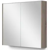 Maxaro Spiegelkast Met Verlichting Modulo 80x70cm Eiken Badkamer Spiegelkast | Spiegelkast Badkamer | Spiegelkast met Verlichting