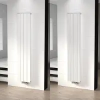 Maxaro Ceres Designradiator | 37,5x180 cm Mat wit 1504 Watt Aluminium Centrale verwarming