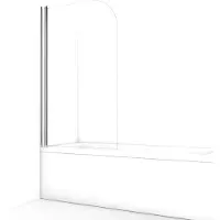 Maxaro Zircon Comfort Badwand | 90 cm Chroom Draaibaar Helder glas