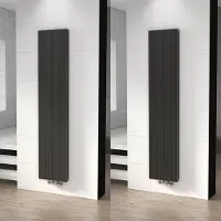 Maxaro Ceres Designradiator | 37,5x180 cm Donkergrijs 1504 Watt Aluminium Centrale verwarming
