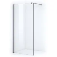 Maxaro Zircon Essence Inloopdouche | 100 cm Chroom Helder glas Vaste wand