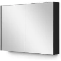 Maxaro Spiegelkast Met Verlichting Modulo 100x70cm Mat Zwart Badkamer Spiegelkast | Spiegelkast Badkamer | Spiegelkast met Verlichting