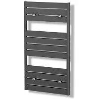 Maxaro Pluto Handdoekradiator | 60x120 cm Donkergrijs 749 Watt Aluminium Centrale verwarming