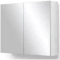 Maxaro Spiegelkast Lato 80x62cm Hoogglans Wit 2 Deuren Badkamer Spiegelkast | Spiegelkast Badkamer | Spiegelkast met Verlichting