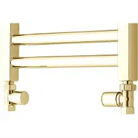 TVS Design Plus radiator aansluitset 110 recht goud gepolijst