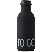Design Letters Trinkflasche - 500 ml - Schwarz m. To Go - - One Size - Trinkflaschen