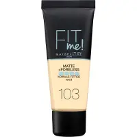 Maybelline Make-up gezicht Foundation Fit Me! Matte + Poreless Foundation No. 103 Pure Ivory