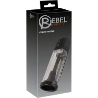 Rebel – Batterij Aangedreven Automatische Penispomp met Drukontlasting – Transparant