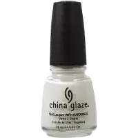 China Glaze Nail Lacquer with Hardeners 023 White On White