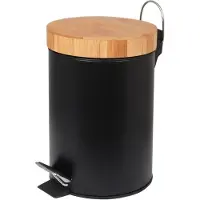 Viking Choice Badkamer prullenbak 3l mat zwarte vuilnisbak
