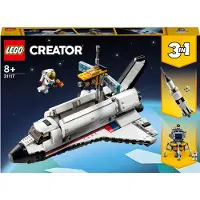 LEGO 31117 Ruimteshuttle-avontuur, een 3-in-1 speelset voor kinderen vanaf 8 jaar, met een astronautenfiguur