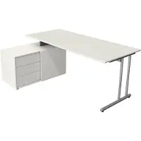 Theo Kerkmann Büromöbelfabrik GmbH & Co. KG - Bureau Profi wit met archiefkast 180x80cm