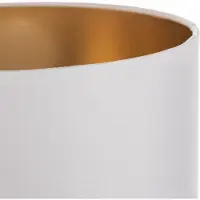 Helam Lampenkap Alba, Ø 20 cm, E27, wit/goud Alba, wit / opaal, Woon-/ Eetkamer, Textiel / Stof / Zijde