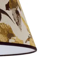 Duolla kap Sofia hoogte 31 cm, bloemenpatroon geel, geel / oranje, Textiel / Stof / Zijde