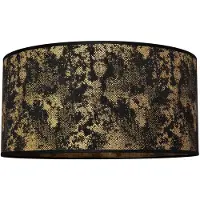 Helam Lampenkap Abba E27 Ø 40/hoogte 20 cm zwart/goud, zwart, Textiel / Stof / Zijde