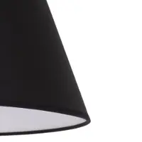 Duolla kap Sofia hoogte 25 cm, zwart/wit, zwart, Textiel / Stof / Zijde