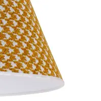 Duolla kap Sofia 25 cm, hanenpootmotief geel, geel / oranje, Textiel / Stof / Zijde