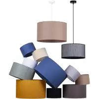 Duolla Lampenkap Roller Ø 50 cm, aardekleurig, bruin / roest, Textiel / Stof / Zijde