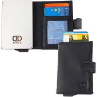 Double-D Double D Dubbele pasjeshouder/creditcardhouder - 18 pasjes - Zwart