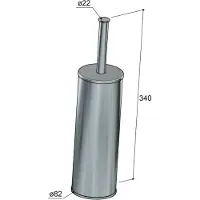 Hotbath Gal CBA12GNP Wc-borstelgarnituur Vrijstaand - Geborsteld Nikkel PVD - Messing - Accessoires - Toilet Accessoires - Toiletborstelhouders - 8720512334791