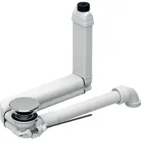 Geberit Toebehoren - Ruimte besparende wastafel sifon Clou, voor trekstangbediening, chroom 152.013.21.1