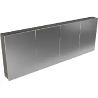 Mondiaz Cubb spiegelkast 200x70x16cm dark brown met 4 deuren