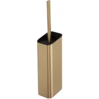 Geesa Shift Toiletborstel met houder Goud geborsteld (zwarte deksel en borstel) 919911-07-06