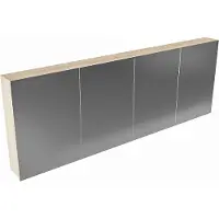 Mondiaz Cubb spiegelkast 200x70x16cm washed oak met 4 deuren
