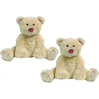 Happy horse 2x stuks beige pluche knuffelbeer Boogy 24 cm - Beren speelgoed dieren knuffels
