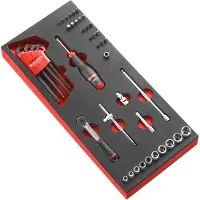Facom module doppen 1/4" 6-kant en accessoires - metrisch - MODM.R161-36