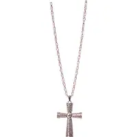 Partychimp Ketting zilver kruis | Religieuze ketting Pater (zilver)