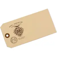 Posta Hotelkaartje 159x79mm | met versterkt oog | lichtbruin | per tien