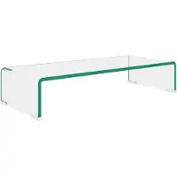 vidaXL TV-meubel/monitorverhoger transparant 60x25x11 cm glas