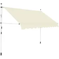vidaXL Luifel handmatig uittrekbaar 250 cm crème