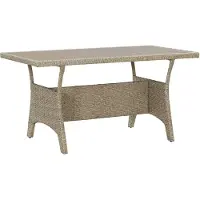 vidaXL Tuintafel 120x70x66 cm poly rattan grijs