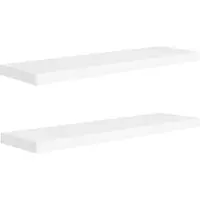 vidaXL Wandschappen zwevend 2 st 90x23,5x3,8 cm MDF wit