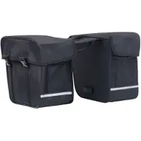 vidaXL Fietstas voor bagagedrager dubbel waterdicht 35 l zwart