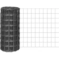 vidaXL Eurozaun stalen hekwerk, 10 x 0,8 meter, grijs